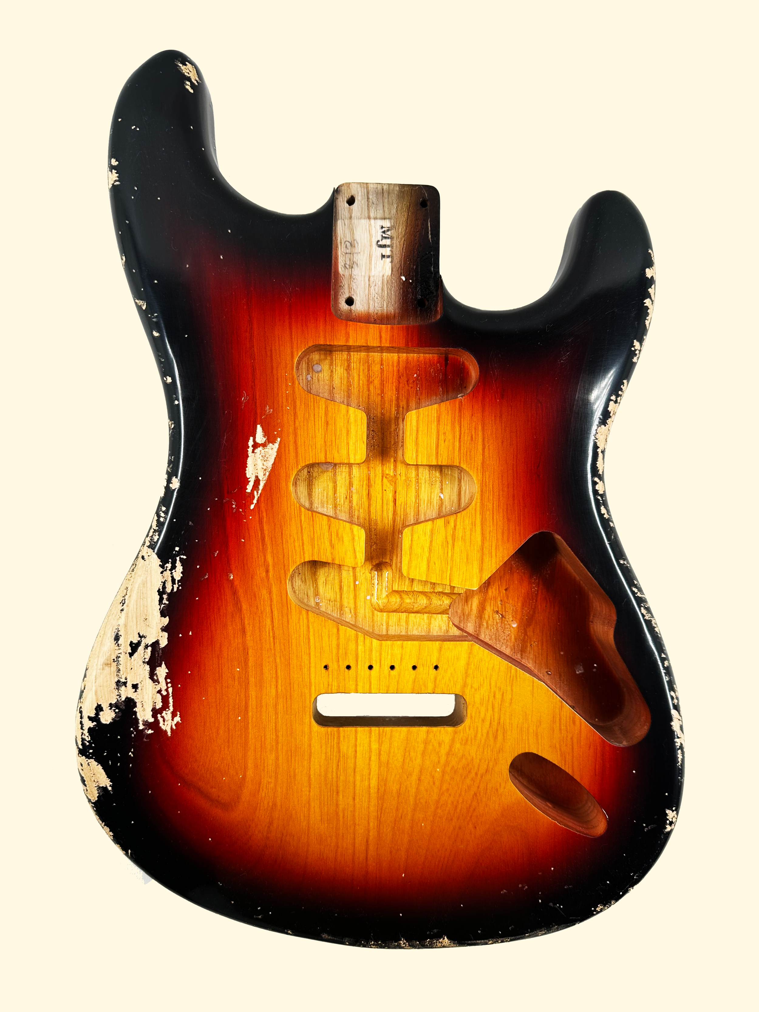 3 Tone Sunburst VTS Body | Ash 3lbs 13oz — MJT Aged Guitars